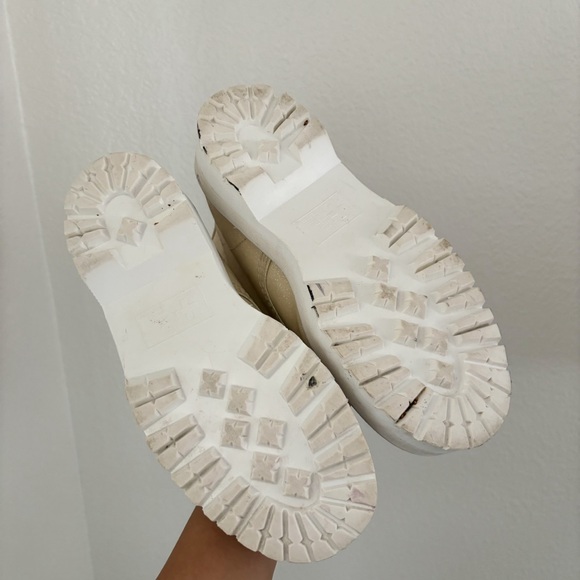 Dr. Martens Molly Glitter White Platform Boots 9 - Picture 3 of 7